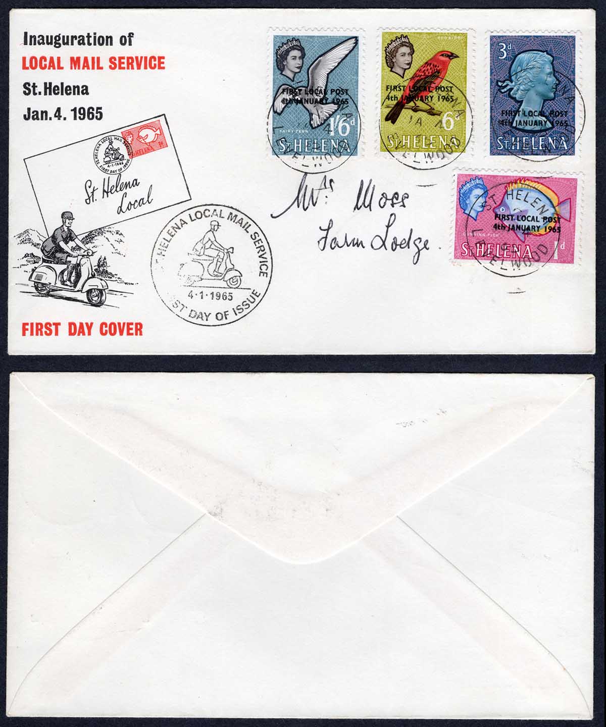 St Helena SG193/6 Inauguration of Local Mail Service Levelwood CDS