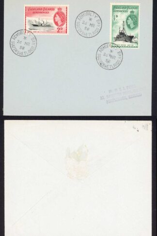 Falkland Is Dep 1958 1/2d and 2d ADMIRALTY BAY South Shetlands CDS