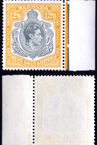Bermuda SG120e 12/6 Grey and Pale orange PERF 13 U/M Cat 90 pounds