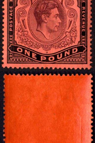 Bermuda SG121c One Pound Deep Reddish Purple and black/pale red U/M Cat 60 pound
