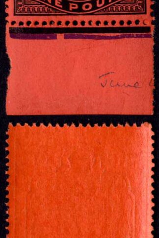 Bermuda SG121e One Pound Bright Violet and Black/scarlet U/M Cat 180 pounds