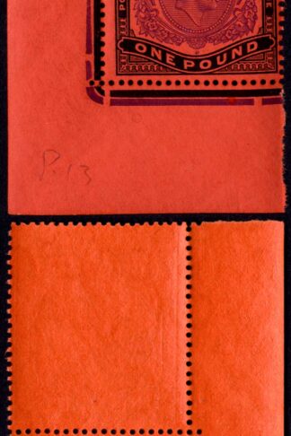 Bermuda SG121d One Pound Violet and Black/scarlet U/M Perf 13 Cat 50 pounds