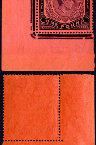Bermuda SG121c One Pound Deep Reddish purple and black/pale red U/M Cat 60 pound