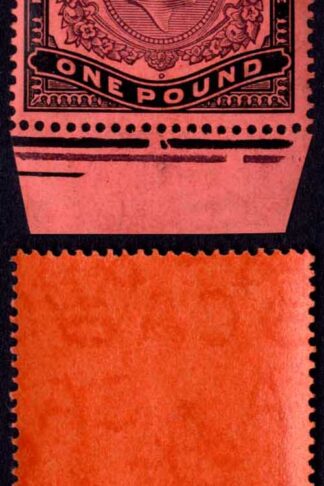 Bermuda SG121c One Pound Deep Reddish purple and black/pale red U/M Cat 60 pound