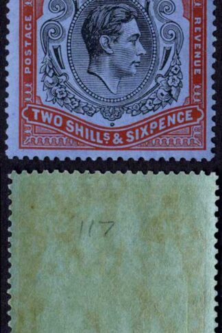 Bermuda SG117 2/6 Black and Red/grey blue Block U/M Cat 70 pounds