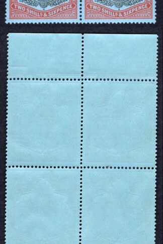 Bermuda SG117b 2/6 Black and red/pale blue Gash in Chin Repaired U/M