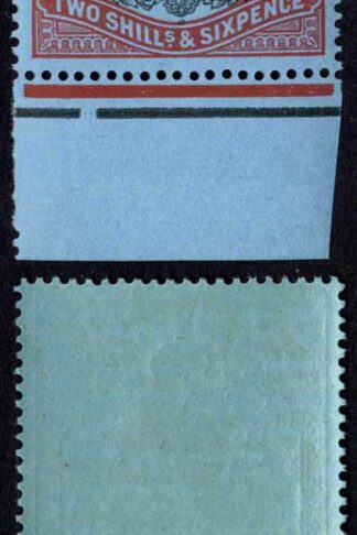 Bermuda SG117b 2/6 Black and Red/pale blue Block U/M Cat 18 pounds