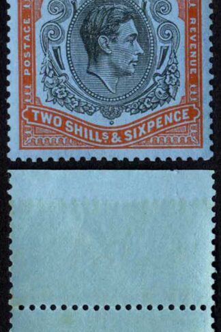 Bermuda SG117c 2/6 Black and orange-red Perf 13 U/M Cat 15 pounds