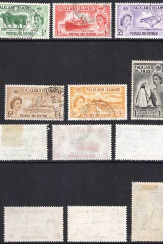 Falkland Is SG187/92 1955 set of 6 CDS used Cat 26 pounds