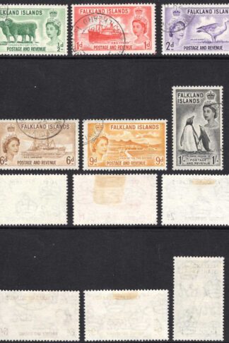 Falkland Is SG187/92 1955 set of 6 CDS used Cat 26 pounds