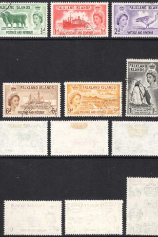 Falkland Is SG187/92 1955 set of 6 CDS used Cat 26 pounds
