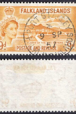 Falkland Is SG191 9d Orange-yellow CDS Cat 18 pounds