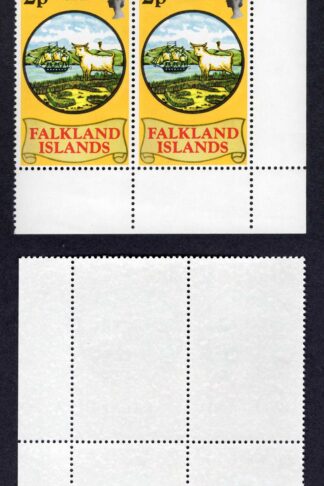 Falkland Is SG311 2p with crown flaw (bottom left stamp) U/M