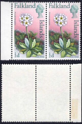 Falkland Is SG232a 1/2d Crown flaw in a U/M (mounted in the margin) Cat 10+ pou