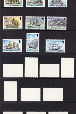 Falkland Is SG567/82 1989 Set of 16 SHIPS U/M Cat 75 pounds