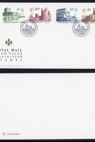 SG1410/13 1988 Castle High Values Windsor special FDI postmark.