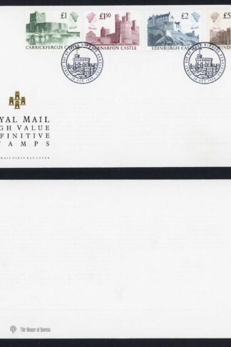 SG1410/13 1988 Castle High Values Windsor special FDI postmark.