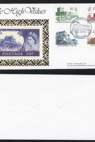 SG1410/13 1988 Castle High Values Edinburgh special postmark.