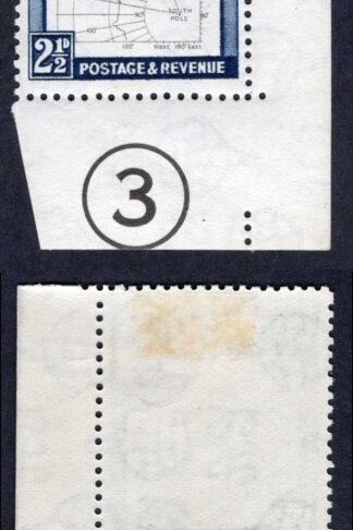 Falkland Is Dep SGG11b THIN Map 2 1/2d Black and Blue-black Plate 3 M/M