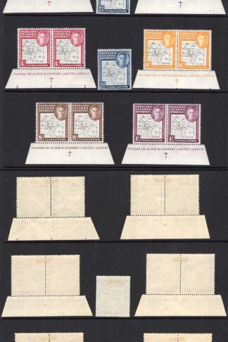 Falkland Is Dep SGG9/16 THIN Maps Imprint Pairs (2 1/2d singles) M/M Cat 180++