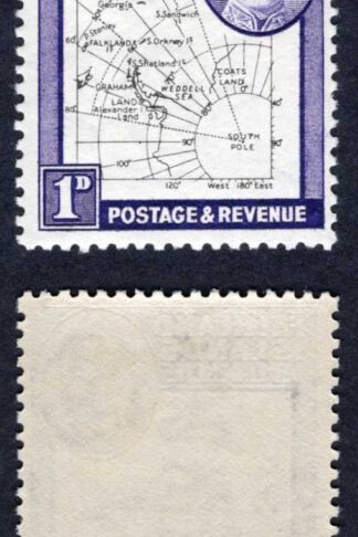 Falkland Is Dep SGG10a THIN Map 1d Dot in T M/M Cat 8 pounds