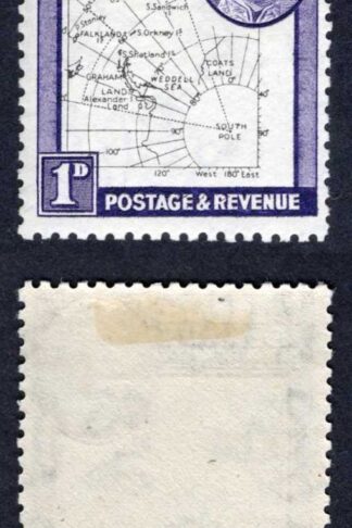 Falkland Is Dep SGG10a THIN Map 1d Dot in T M/M Cat 8 pounds