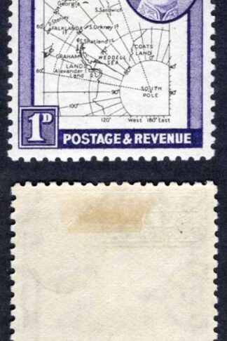 Falkland Is Dep SGG10a THIN Map 1d Dot in T M/M Cat 8 pounds
