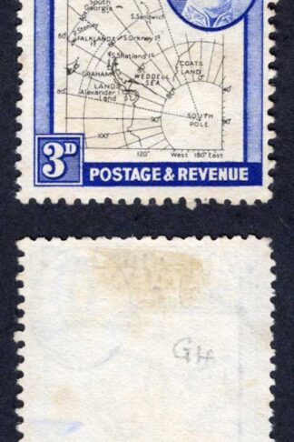 Falkland Is Dep SGG12a THIN Map 3d Dot in T CDS used Cat 15 pounds