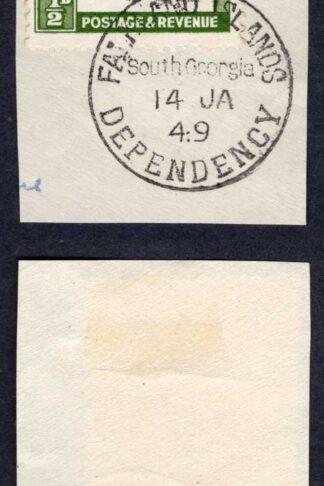 Falkland Is Dep Heijtz 44g8 1/2d THIN Map Re-entry by W of West CDS