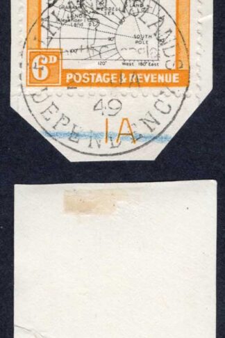 Falkland Is Dep Heijtz 50g8 6d THIN Map Re-entry by W of West CDS