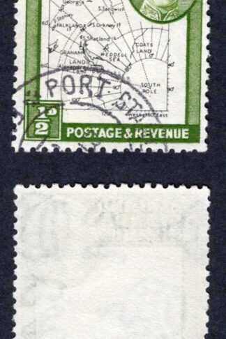 Falkland Is Dep Heijtz 44g6 1/2d THIN Map Dash on 60 parallel CDS