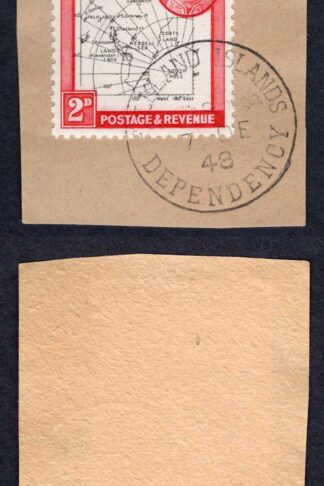 Falkland Is Dep Heijtz 46g2 2d THIN Map Re-entry on upper arm of K