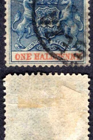 Rhodesia SG19 1/2d Deep Blue and Vermilion Inseza CDS Scarce