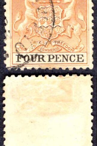 Rhodesia SG28 4d Perf 12.5 Cat 24 pounds