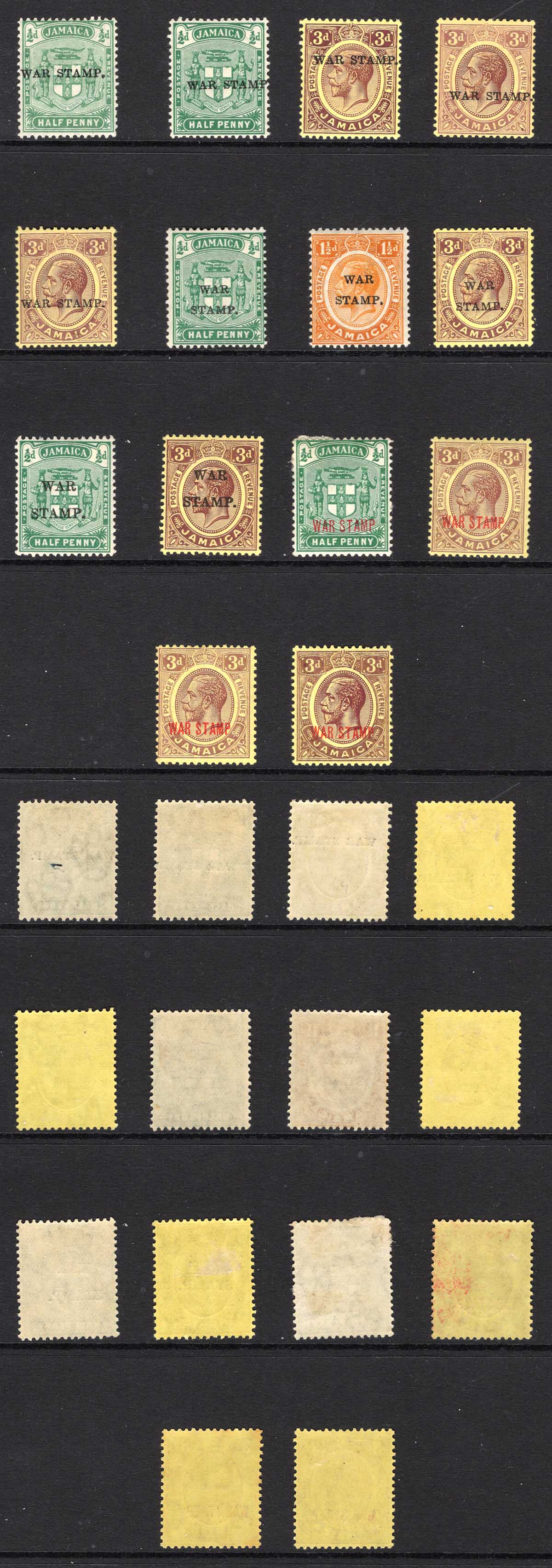 Jamaica Selection of War Stamps M/M