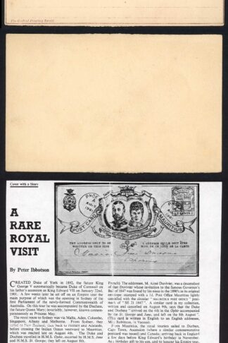 Mauritius 1901 Souvenir Postcard sold at Post Offices for 1c Scarce
