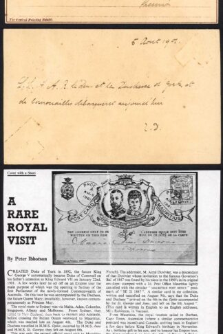 Mauritius 1901 Souvenir Postcard sold at Post Offices Postally used RARE