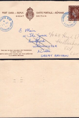 FID 1957 from Marguerite Bay Graham land (pmk in Blue) to London