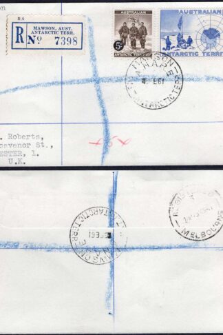 Australian Antarctic Terr Manson ANARE Pmk on cover