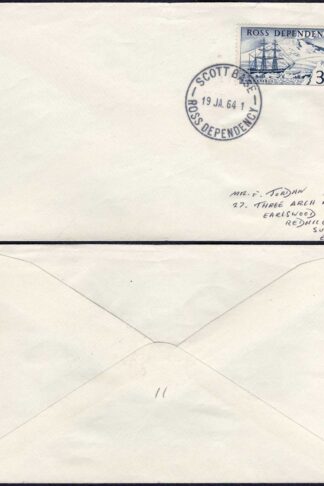 Ross Dependency 1964 SCOTT BASE CDS on cover