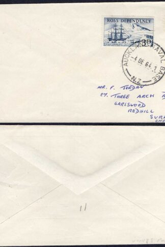 Ross Dependency 1964 Auckland Naval Base CDS on cover