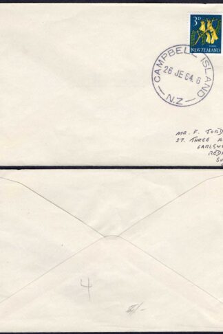 New Zealand 1964 Campbell Island CDS on cover