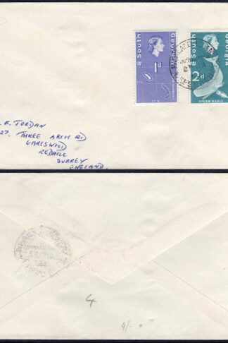 South Georgia 1d and 2d on cover to the UK