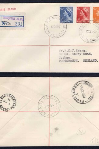 Australia 1955 Macquarie Is registered cover