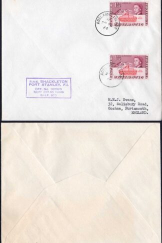 BAT 1966 Adelaide Island CDS on cover to England