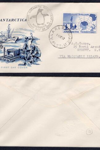 AAT 1956 Macquarie Is Pmk on cover to Sydney