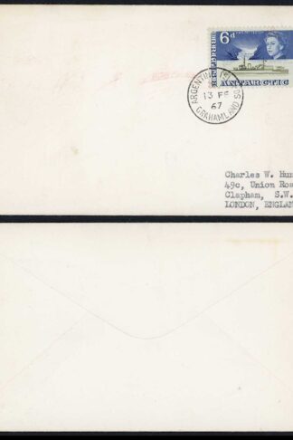 BAT 1967 from Argentine Island Graham land on cover