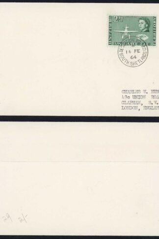 BAT 1964 from Deception Island South Shetland on cover to London