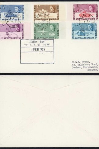 BAT 1963 set to 3d on cover used from Halley Bay