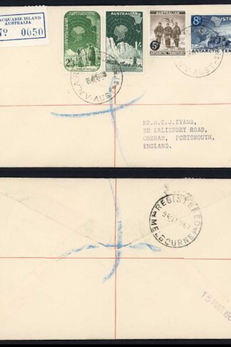 AAT SG2/5 on a Macquarie Island Registered Cover